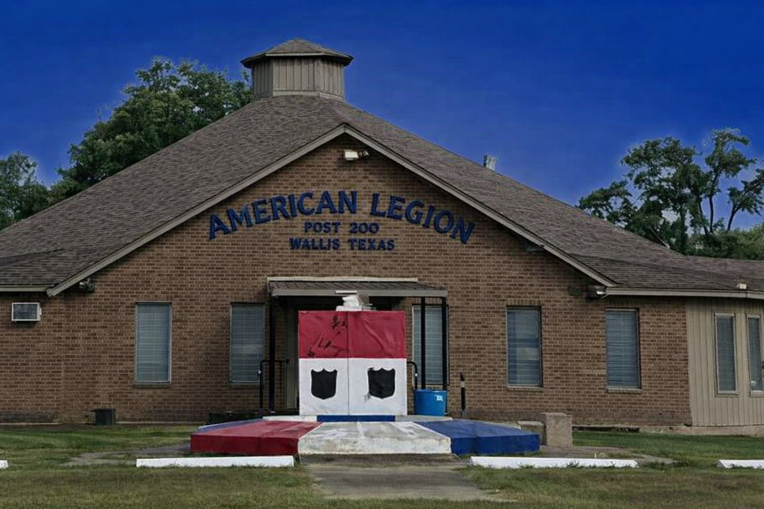 American Legion Post 200 building in Wallis, Texas